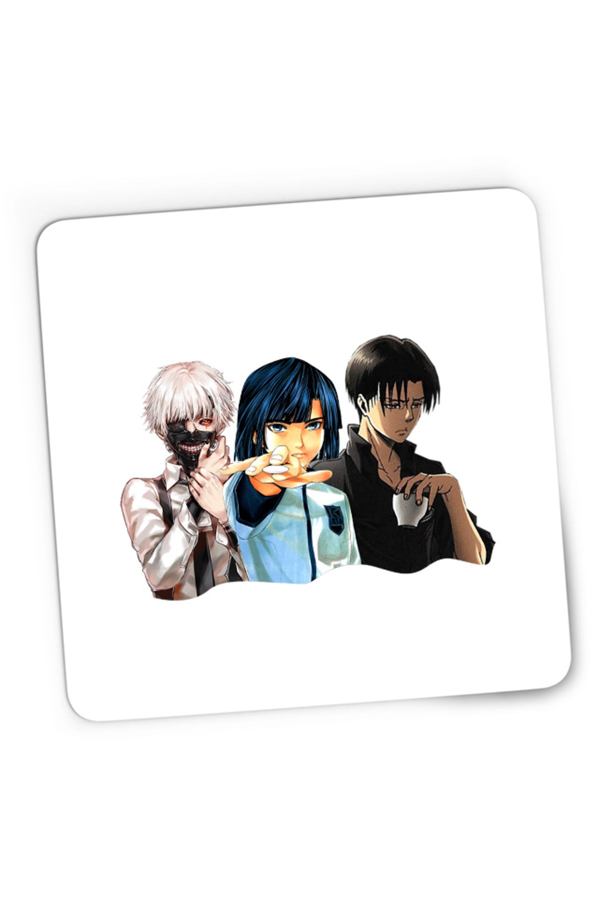 Mousepad Gaming Hikaru no Go Attack on Titan Levi Tokyo Ghoul Kaneki Akira Coffee, 21x19 cm