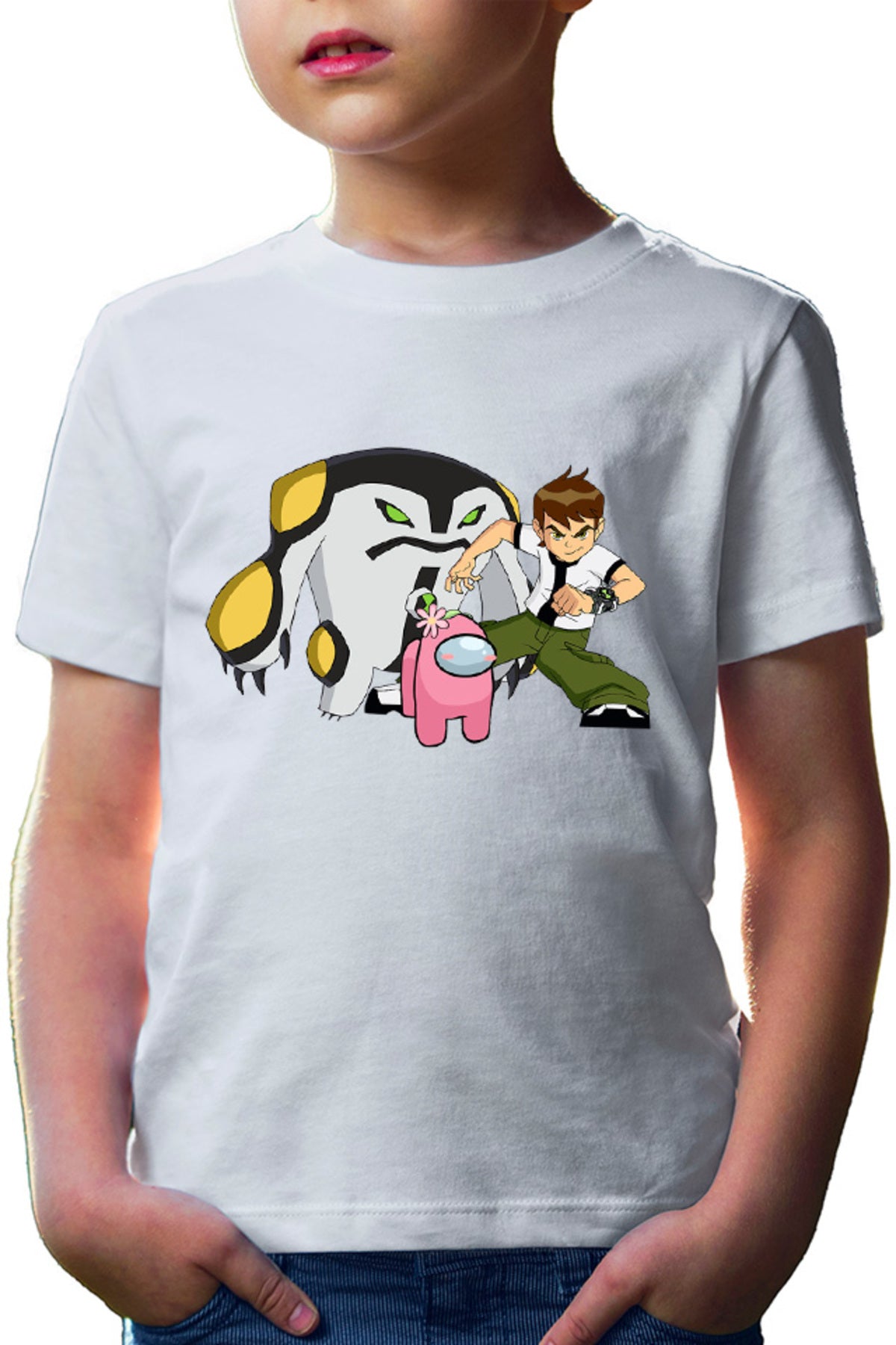 Tricou copii Among Us Flower Cute Ben 10 Monster Transform Teen