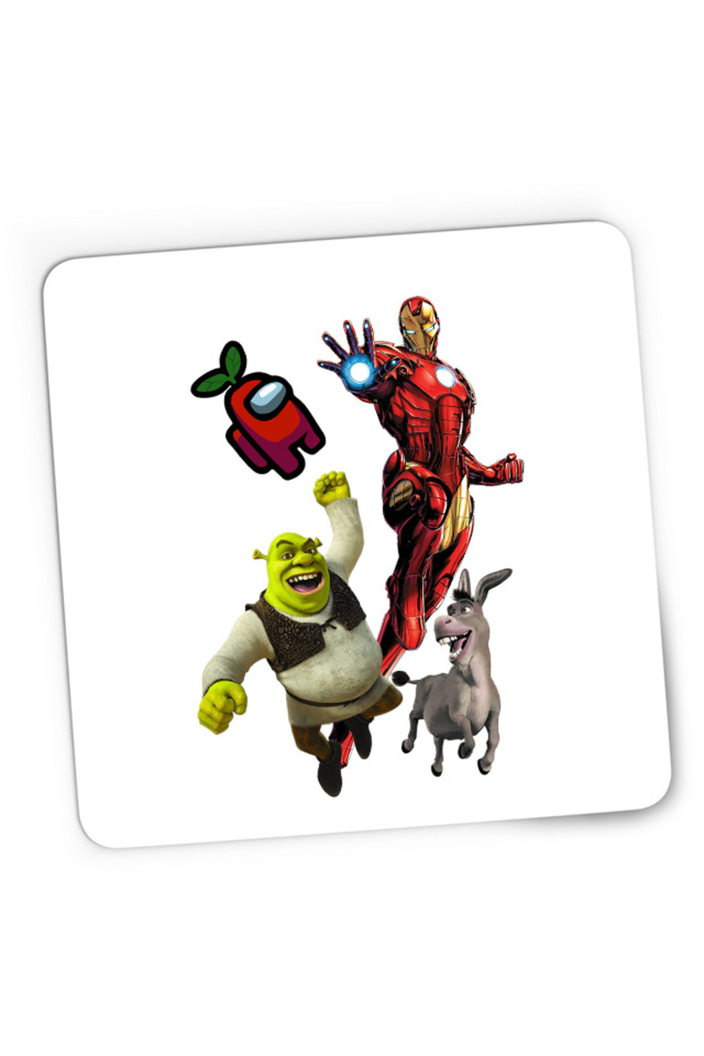 Mousepad Gaming Ironman Shrek Among Us Flying Space, 21x19 cm