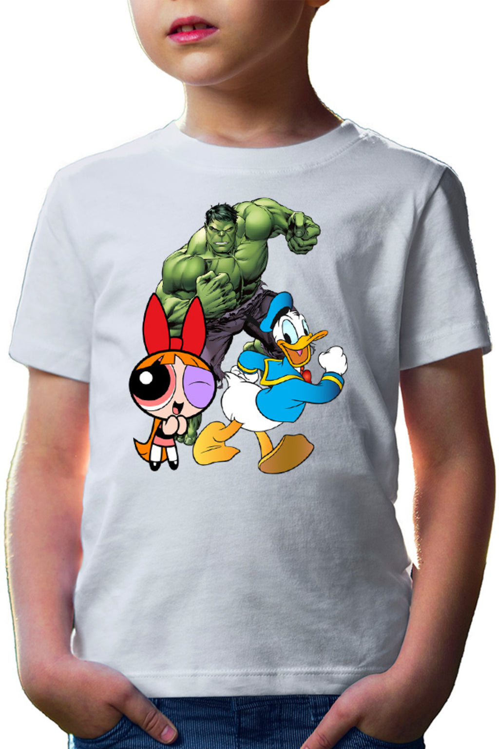 Tricou copii Hulk Marvel Donald Duck Powerpuff Girls