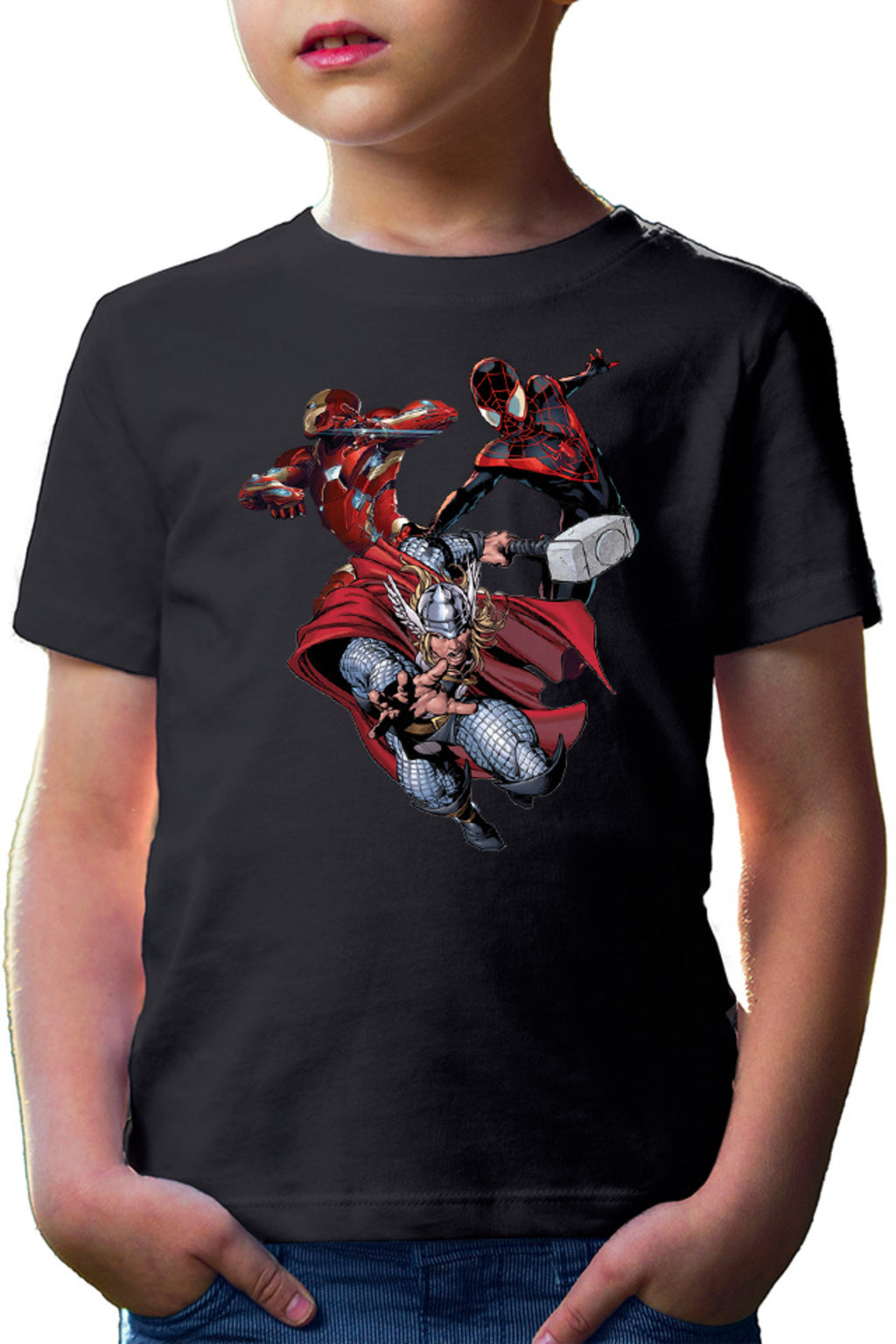 Tricou copii Ironman Thor Spiderman Thunder God Cartoons