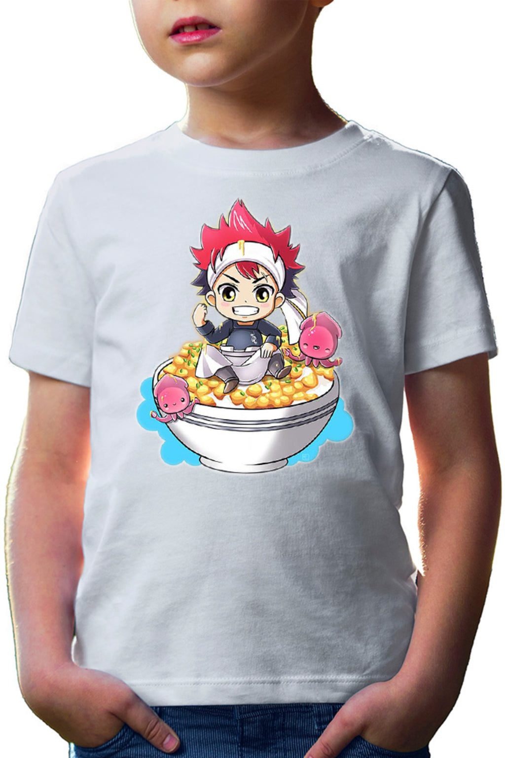 Tricou copii Food Wars Chibi Souma Rice Bow Anime Kage