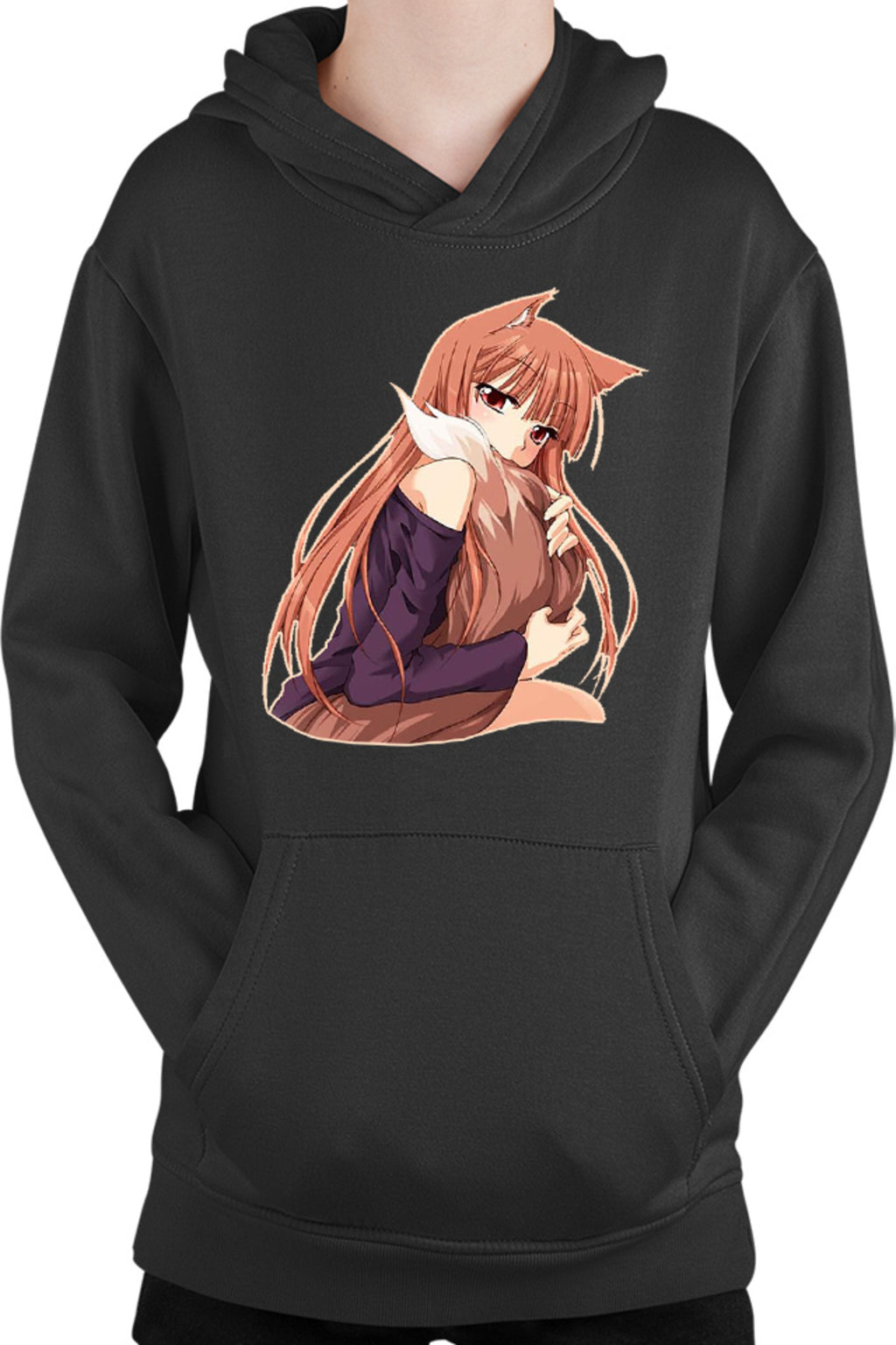 Hanorac copii Spice And Wolf Holo Furry Fluffy Tail Nom