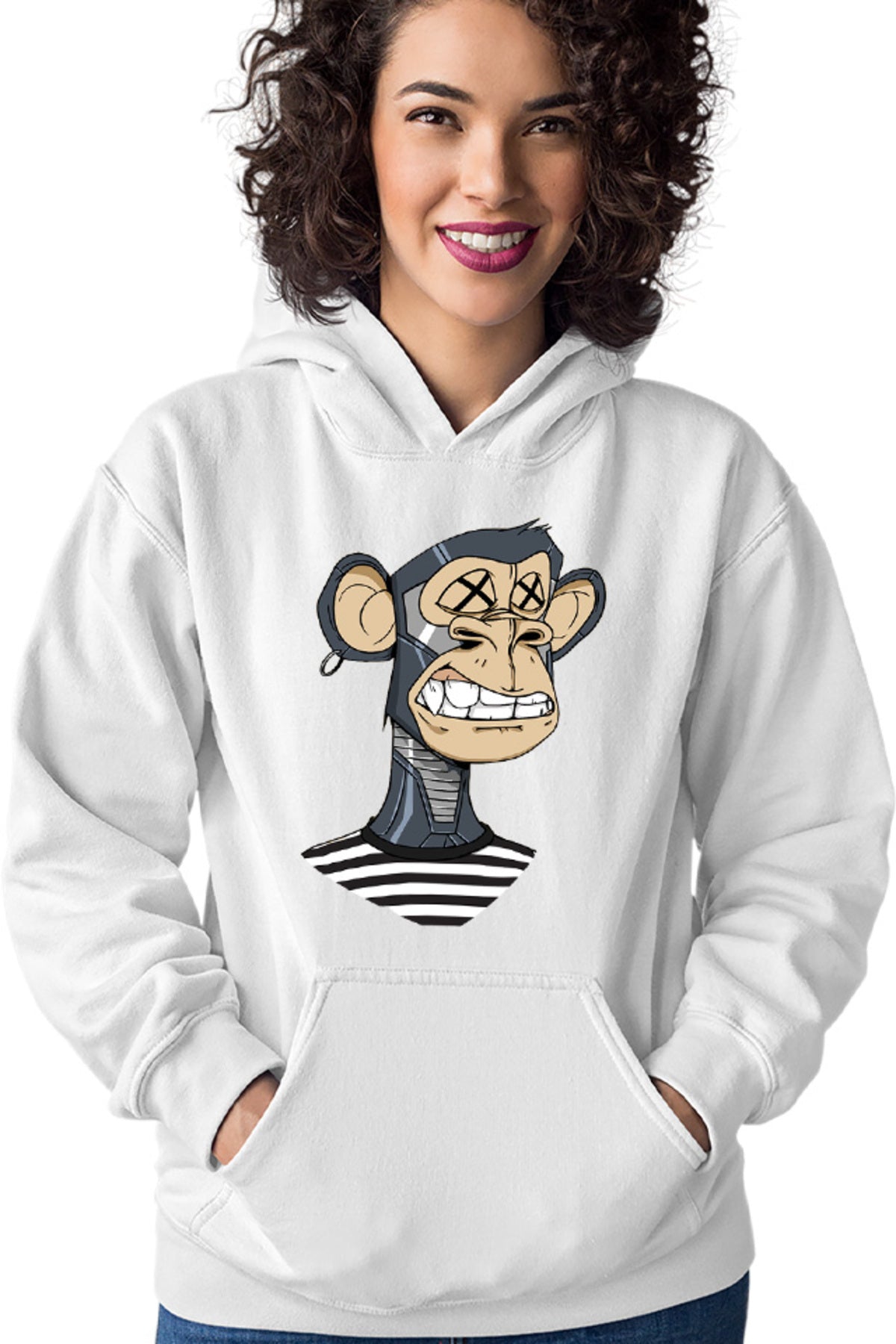 Hanorac dama NFT Monkey Currency Money Trend Animal