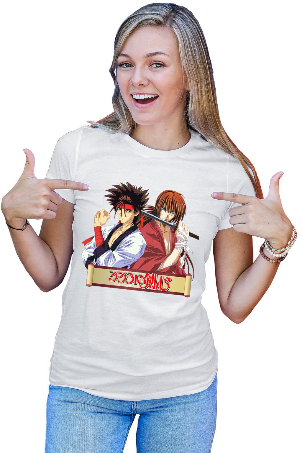Tricou dama Rurouni Kenshin Sanosuke Kenshin Manuscript
