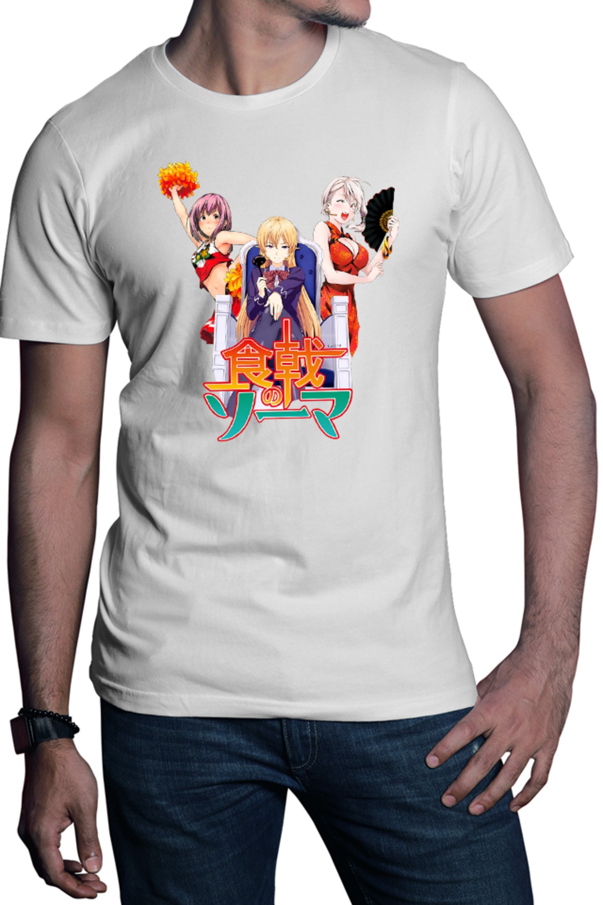 Tricou barbati Food Wars Erina Alice Hisato Fan Anime Shokugeki