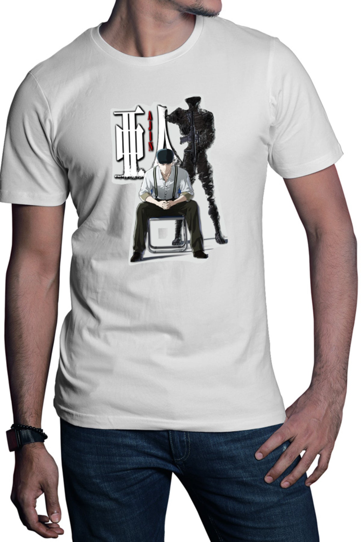 Tricou barbati Ajin Satou Longevity Mature Horror