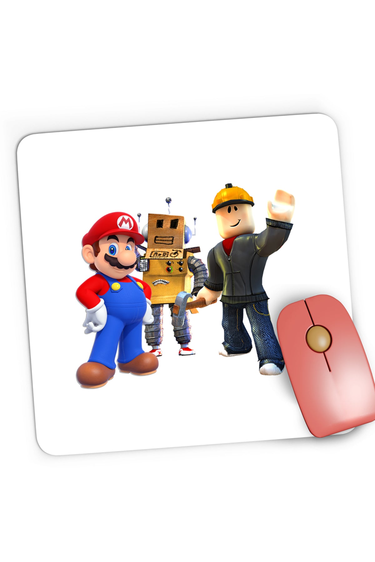 Mousepad Gaming Roblox Mario Video Game Robox Play, 21x19 cm