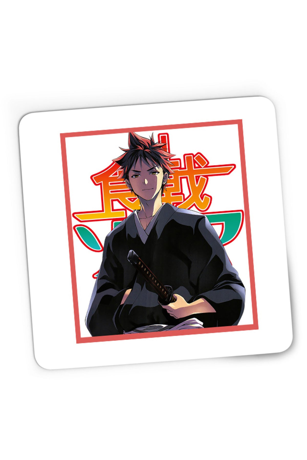 Mousepad Gaming Food Wars Souma Samurai Katana Otaku, 21x19 cm