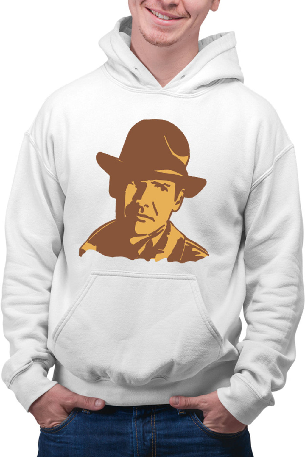 Hanorac barbati Indiana Jones Portret Art Wolfgang Hohlbein