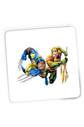 Mousepad Gaming Aquaman Wolverine Superhero Super Powers Wolf Cartoons DC, 21x19 cm