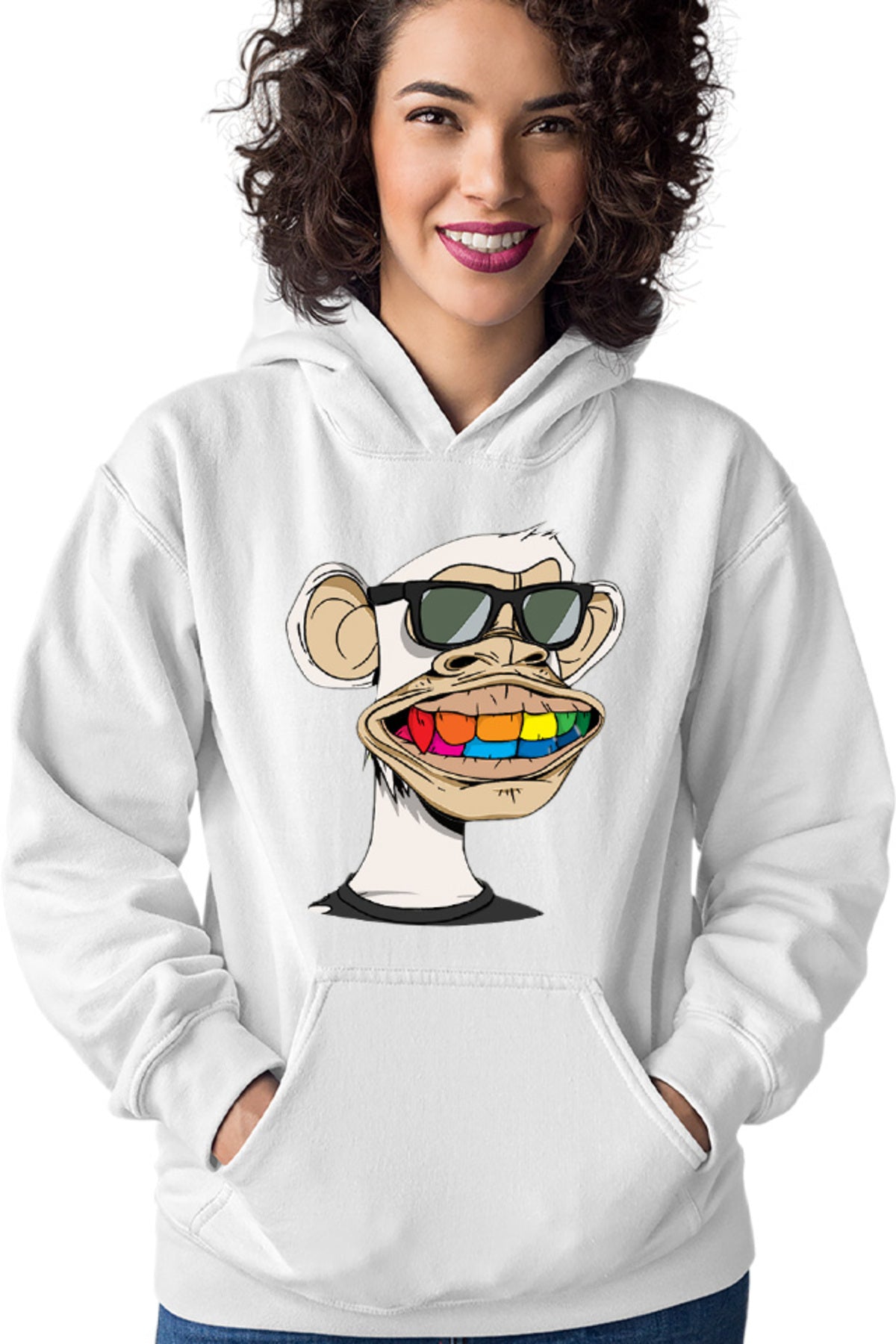 Hanorac dama NFT Monkey Sell Online Art Colors Humanoid
