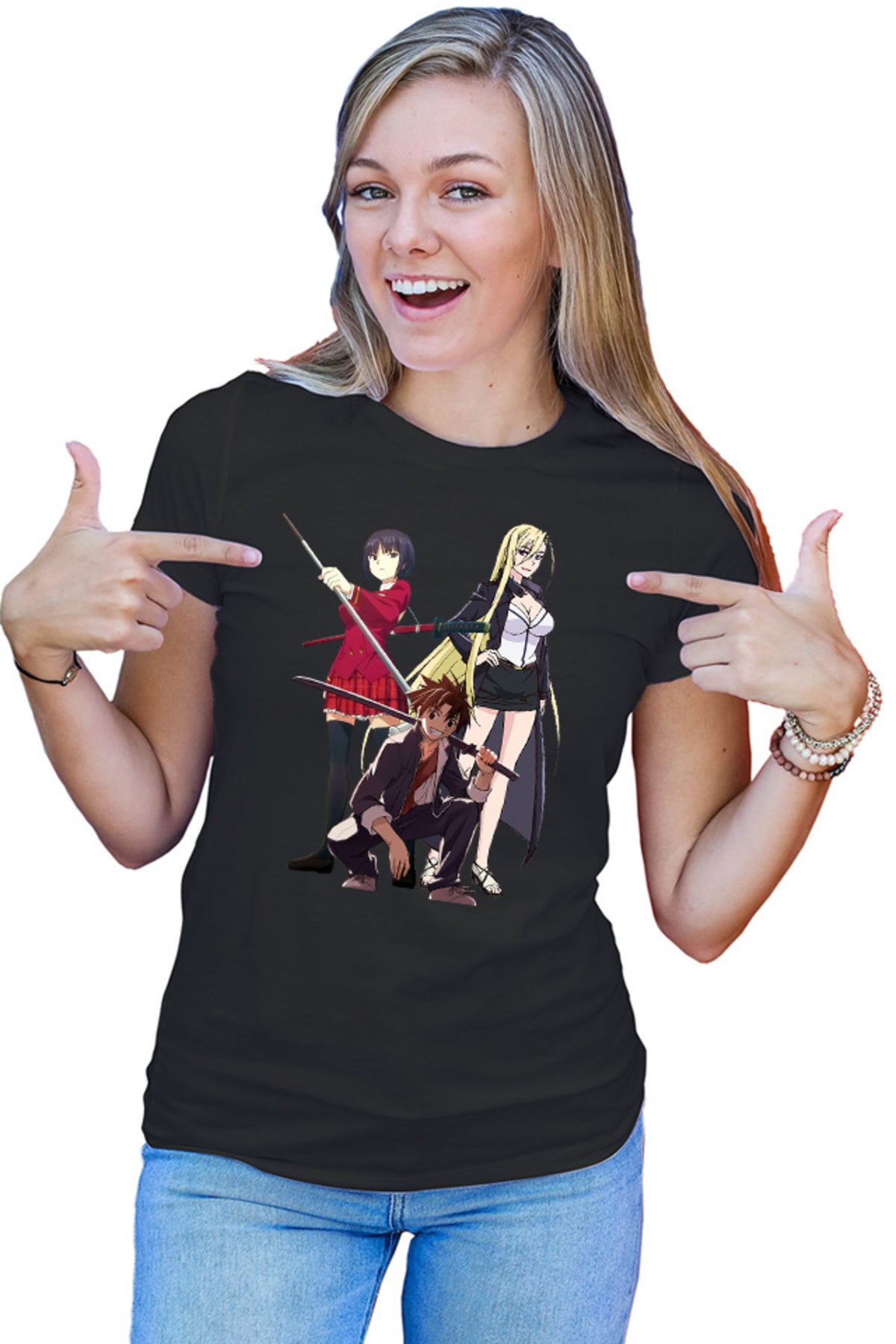 Tricou dama UQ Holder Touta McDowell Orta Katana Sci-fi Anime School