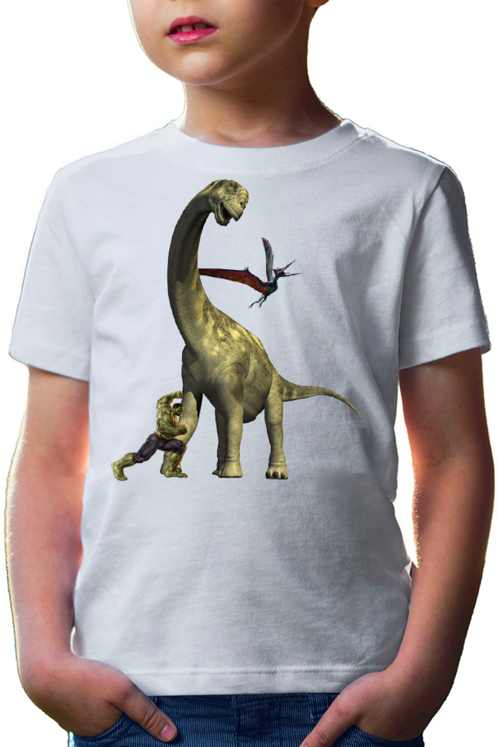 Tricou copii Jurassic Park Triceratops Huge Neck Grass Eater Hulk