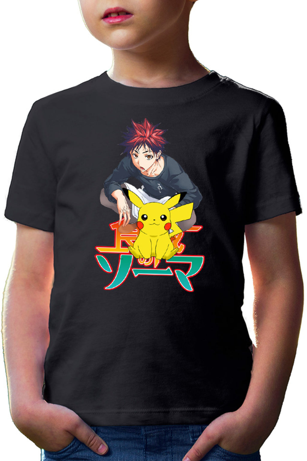 Tricou copii Food Wars Soma Pikachu Sit Pet Japan