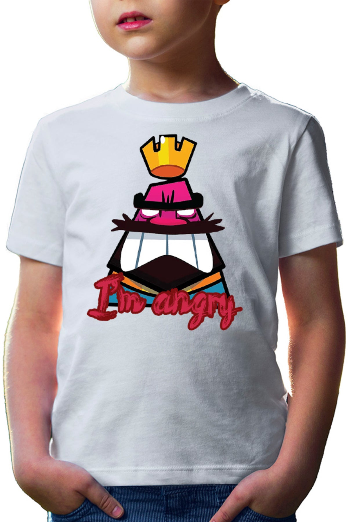 Tricou copii Clash Royale Angry King Multiplayer Copy Strategy