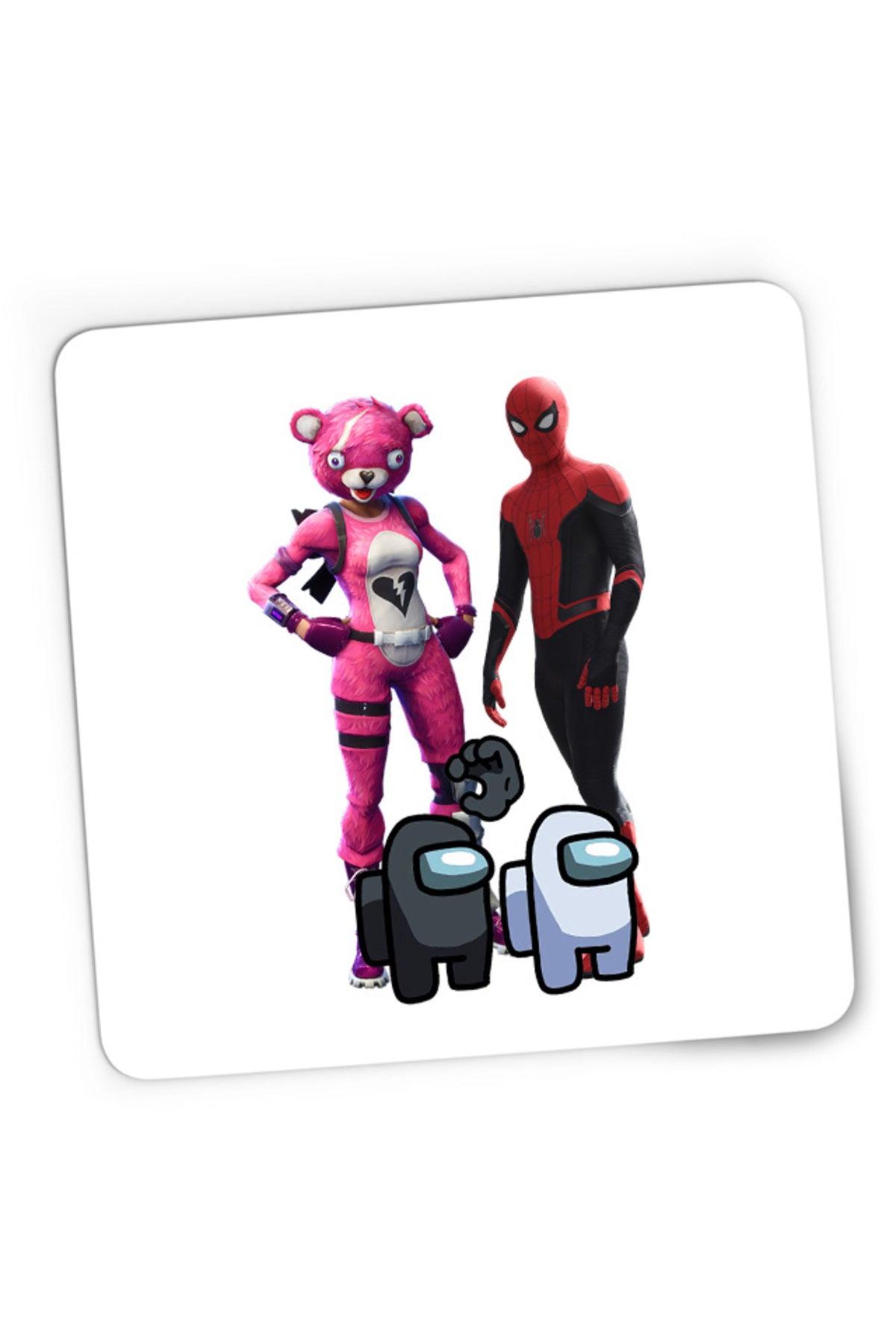 Mousepad Gaming Fortnite Pink Rabbit Skin Easter Event Spiderman Cool, 21x19 cm