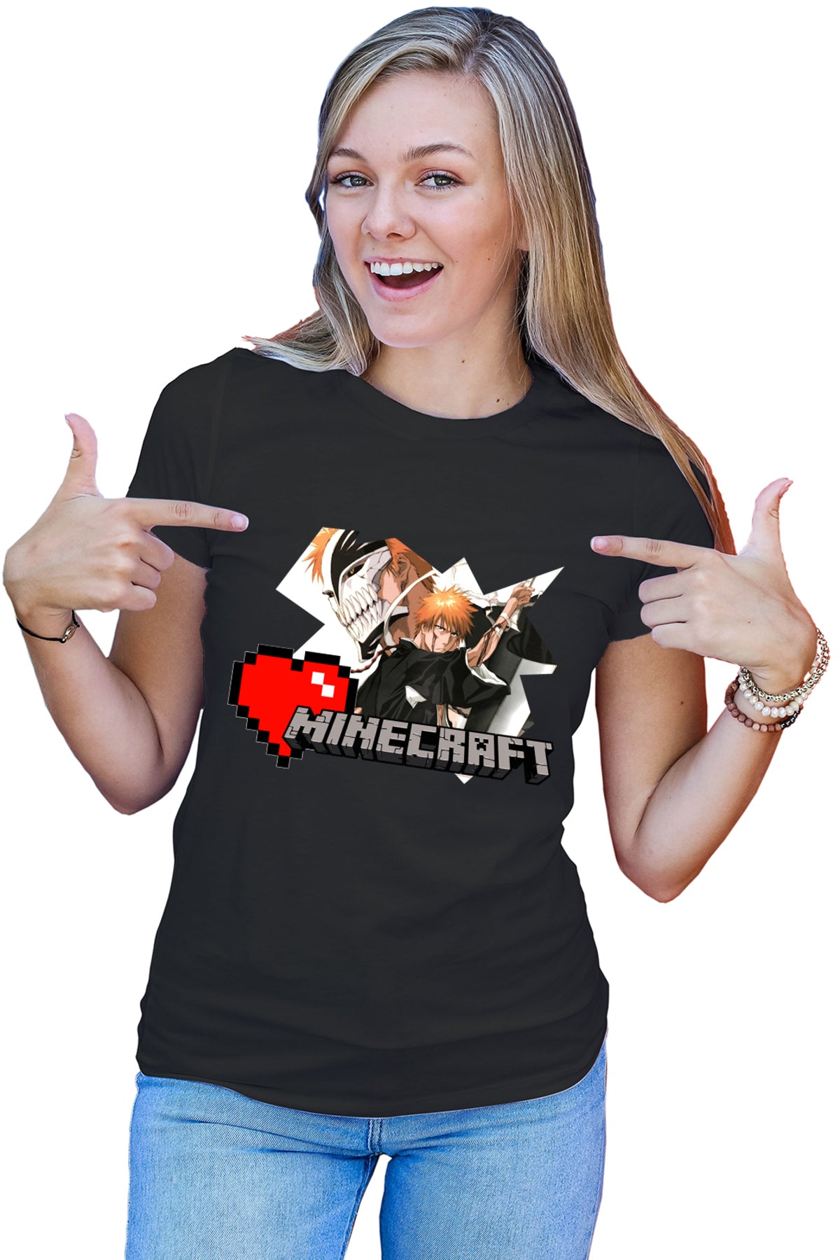 Tricou dama Bleach Ichigo Minecraft Legendary Player