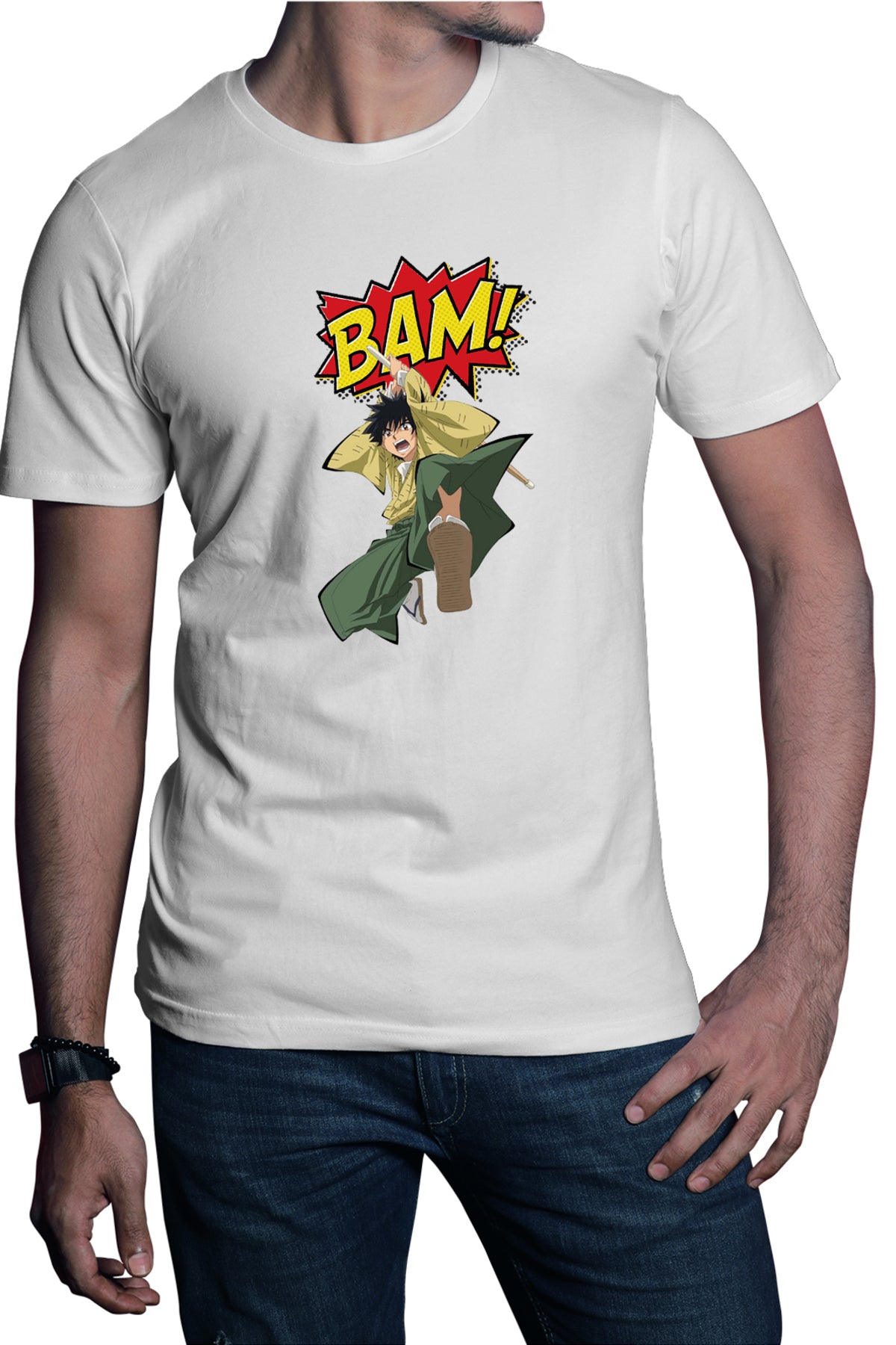 Tricou barbati Rurouni Kenshin Yahiko Boom Manga Katana