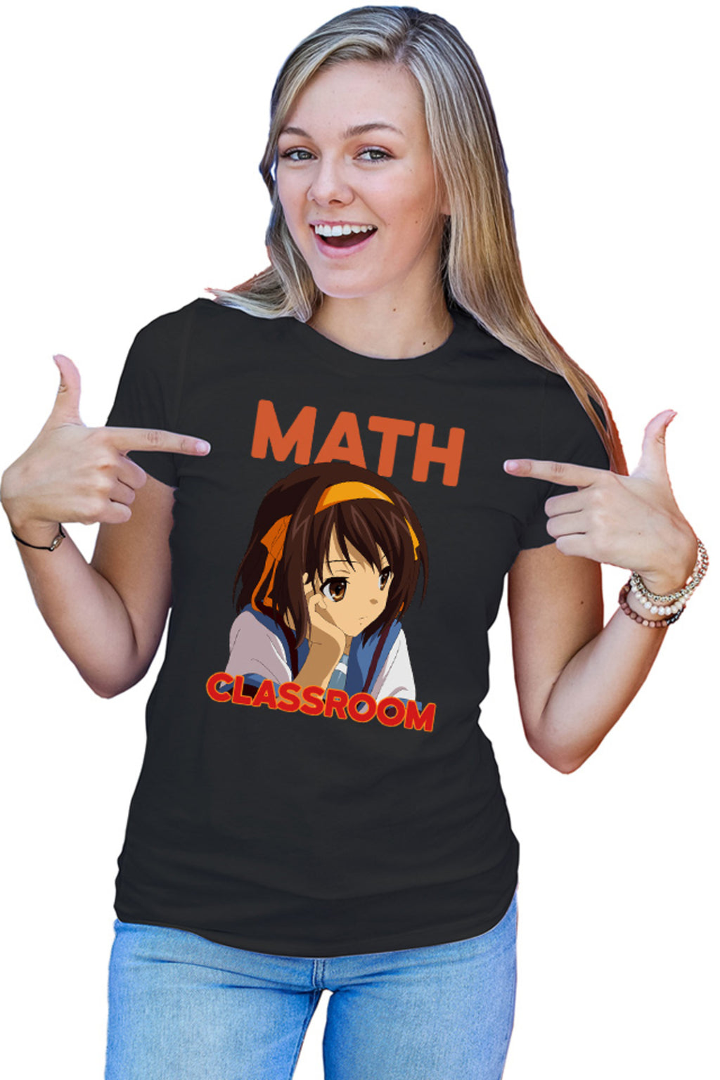 Tricou dama Haruhi Suzumiya Math Classroom Anime Comedy Highschool
