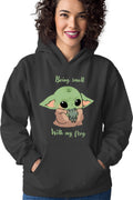 Hanorac dama Baby Yoda Frog Eat Kawaii
