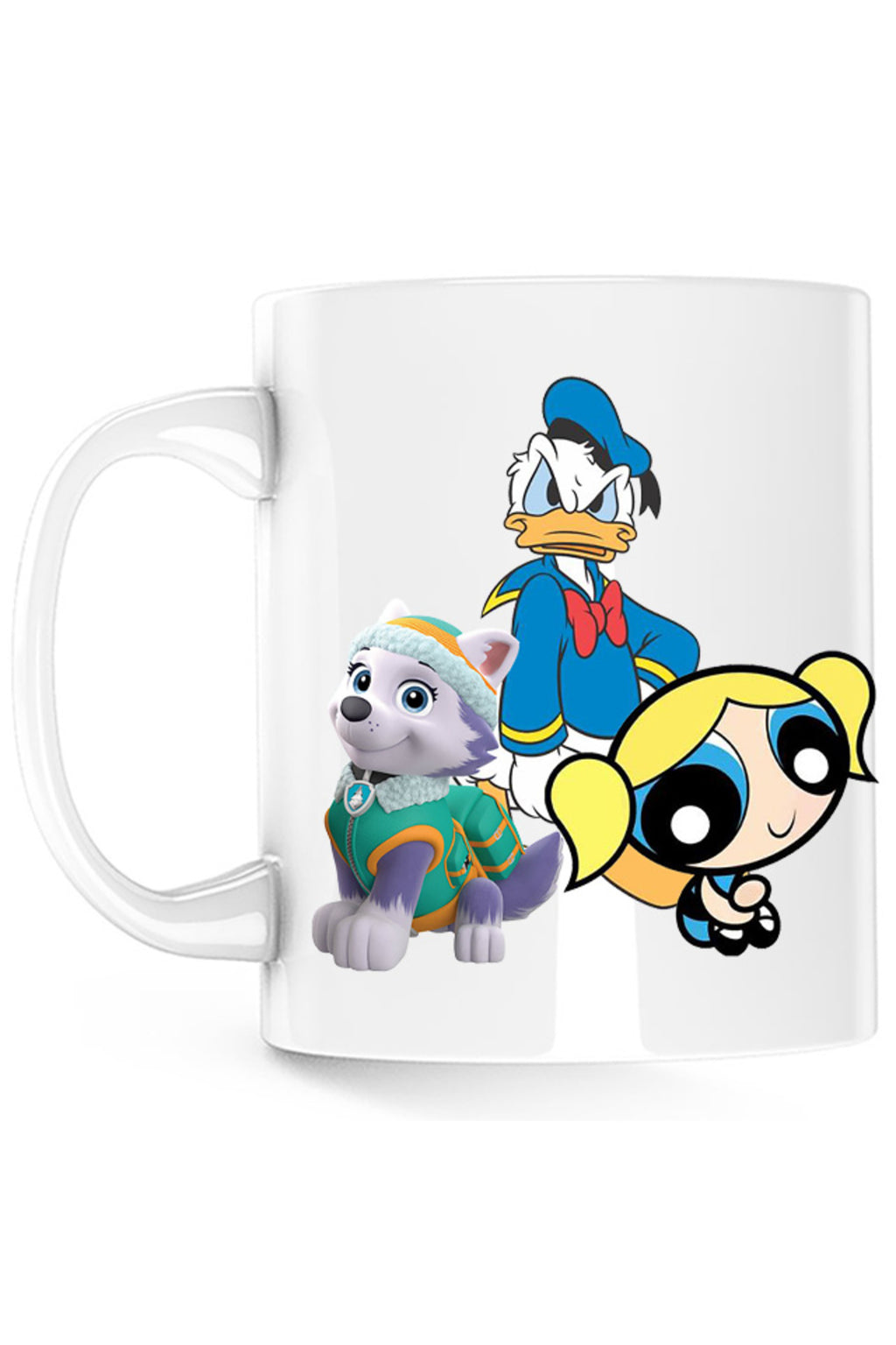 Cana Donald Duck Powerpuff Girls Bubble Paw Power Husky Dog, alba, 330 ml