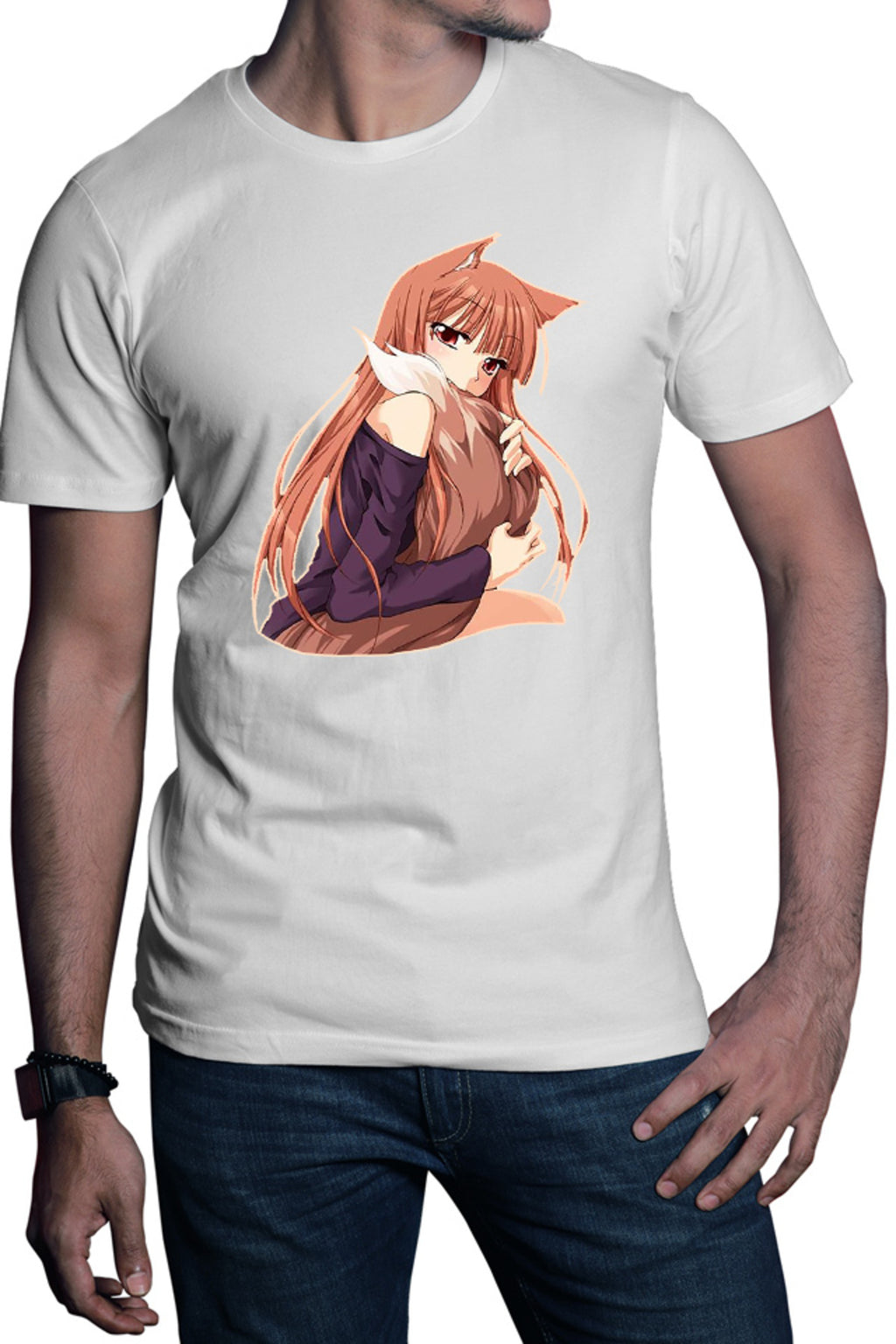 Tricou barbati Spice And Wolf Holo Furry Fluffy Tail Nom