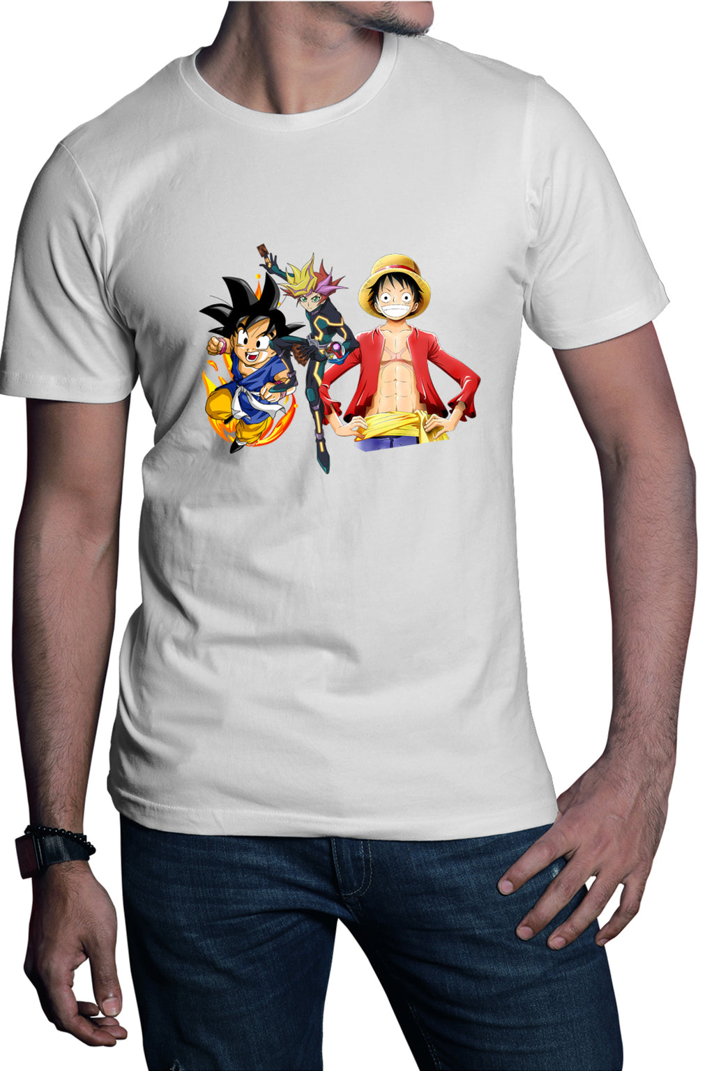 Tricou barbati Yu Gi Oh Songoku One Piece Yugi Mutou Desene