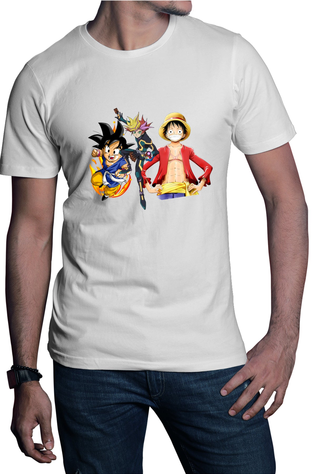 Tricou barbati Yu Gi Oh Songoku One Piece Yugi Mutou Desene