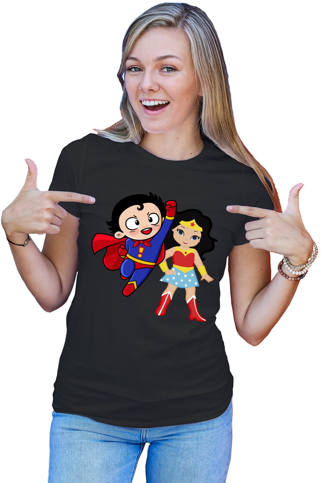 Tricou dama Superman Wonder Woman Cartoon Hero Comics