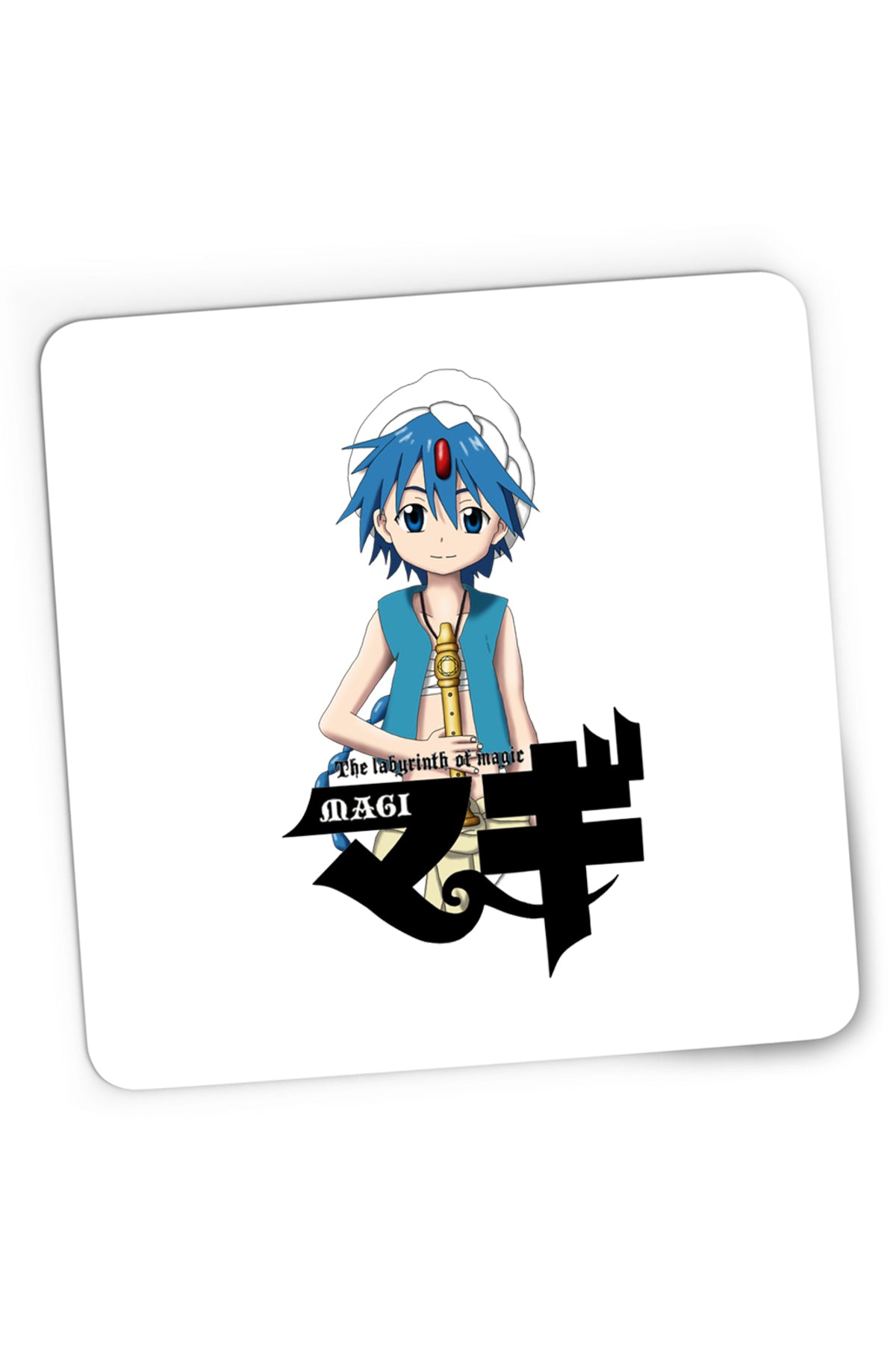 Mousepad Gaming Magi The Labyrinth of Magic Alladin Flute Logo, 21x19 cm