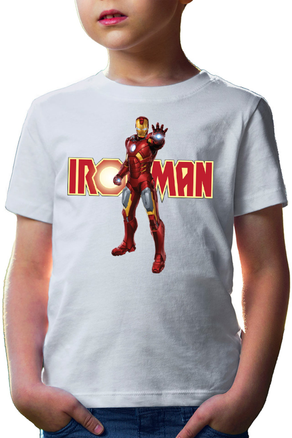 Tricou copii Ironman Logo Suit Accident American Comic Books
