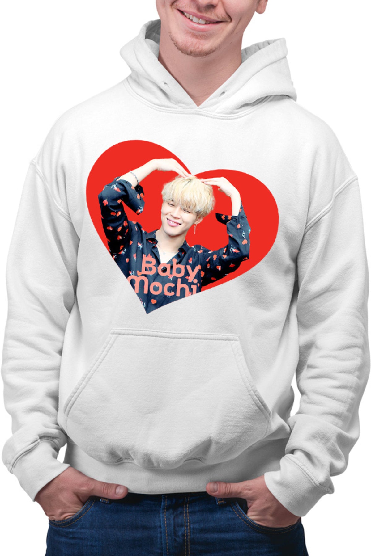 Hanorac barbati BTS Jimin Baby Mochi Happy Face Smile