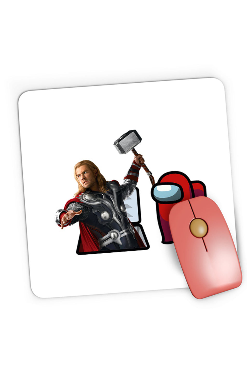 Mousepad Gaming Thor Among Us Suspicious Vent Hammer Gameplay Puzzle, 21x19 cm