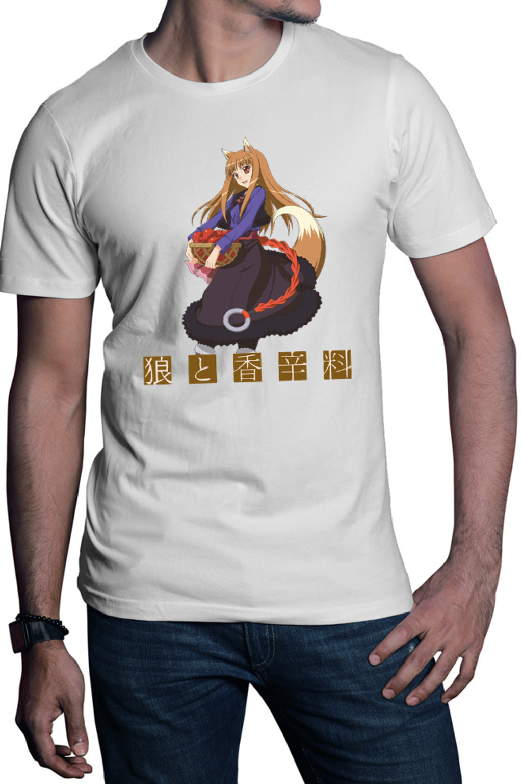 Tricou barbati Spice And Wolf Holo Apple Fantasy Otaku Cosplay