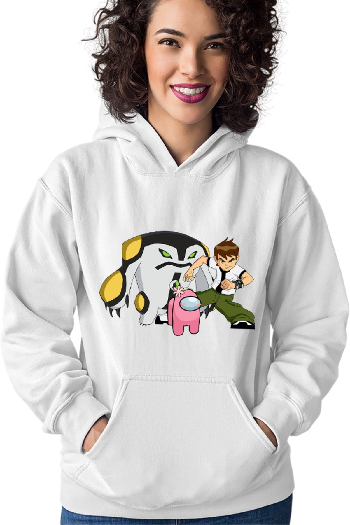 Hanorac dama Among Us Flower Cute Ben 10 Monster Transform Teen
