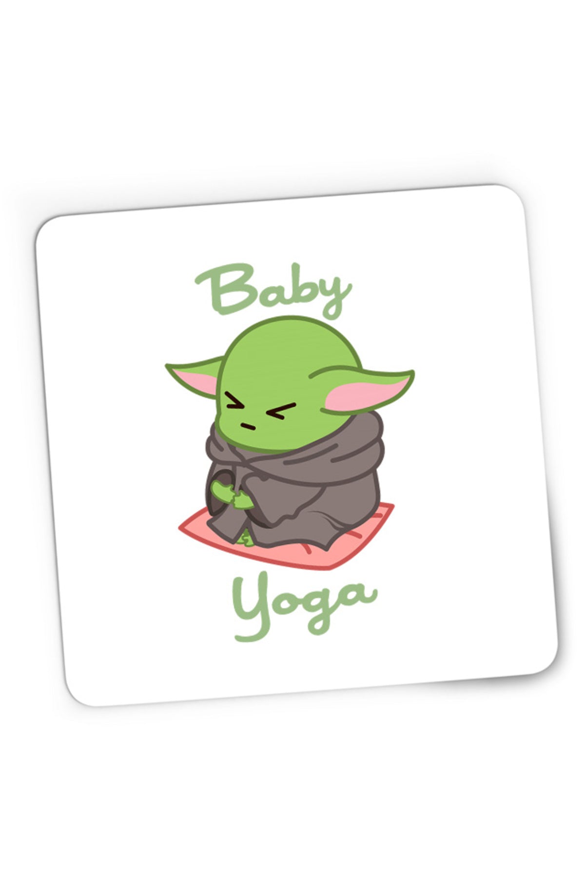 Mousepad Gaming Baby Yoda Meditate Morning Stress, 21x19 cm