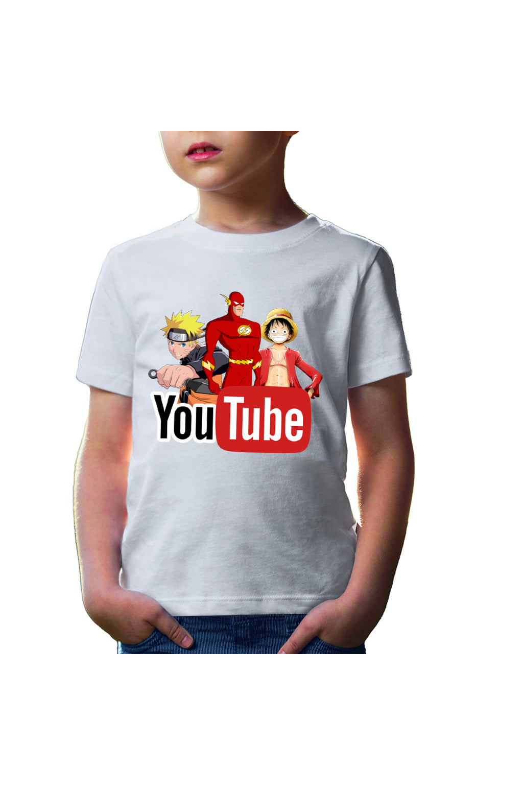Tricou copii The Flash Naruto One Piece Anime Cartoon