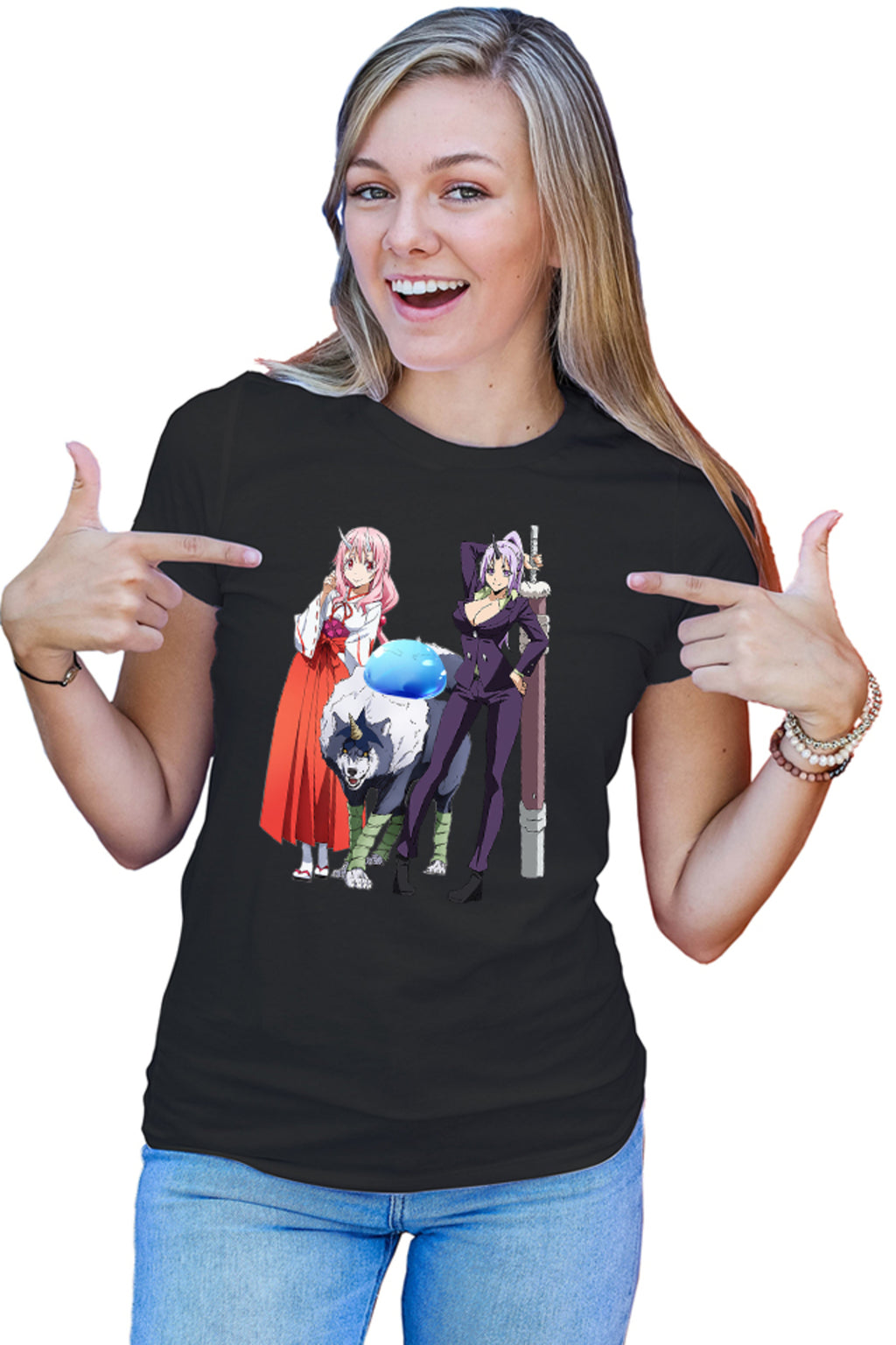 Tricou dama TenSura Slime Isekai Shuna Ranga Rinmuru Shin Anime