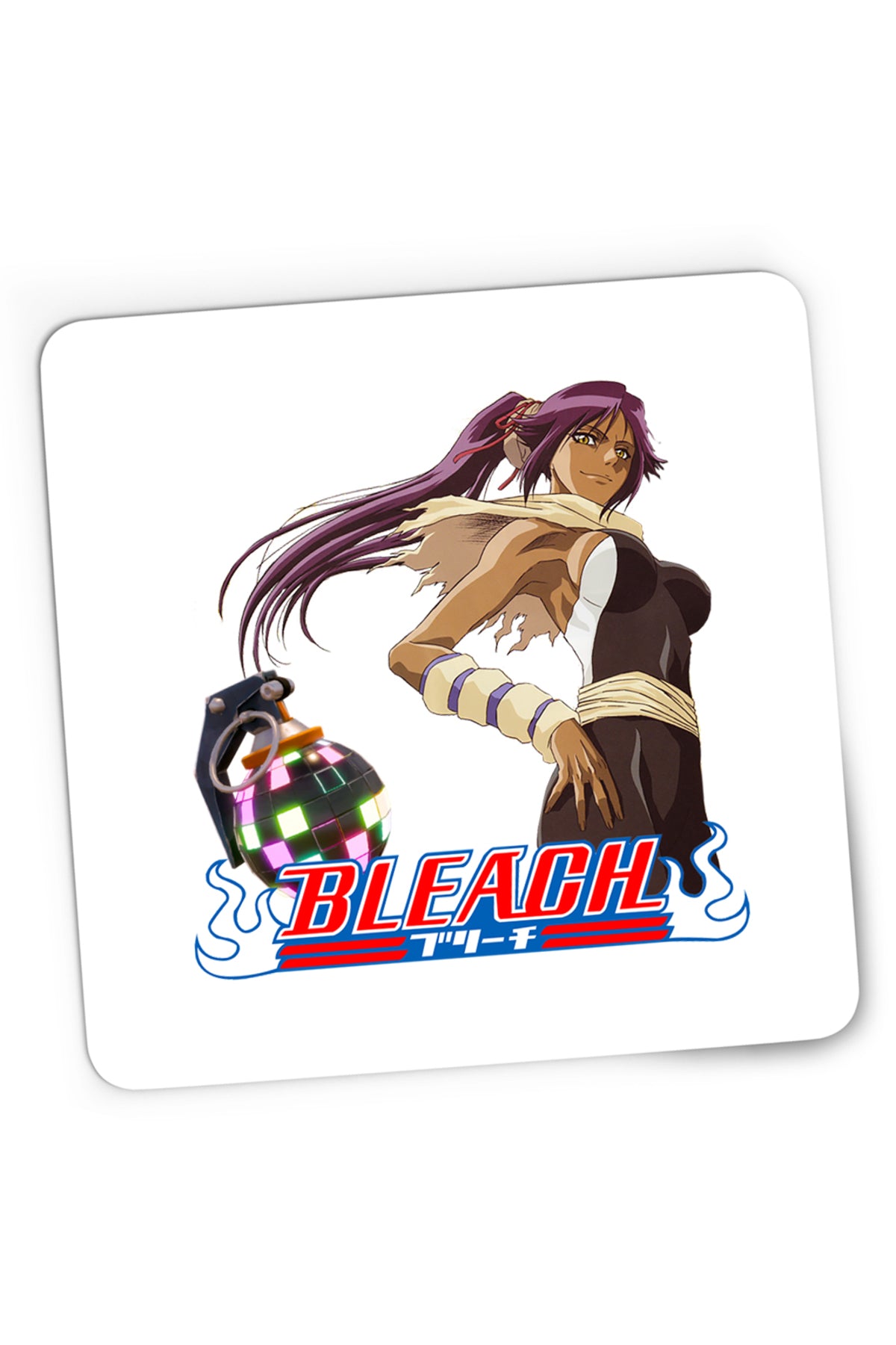 Mousepad Gaming Bleach Yoruichi Shihouin Fortnite Magenta Bomb, 21x19 cm