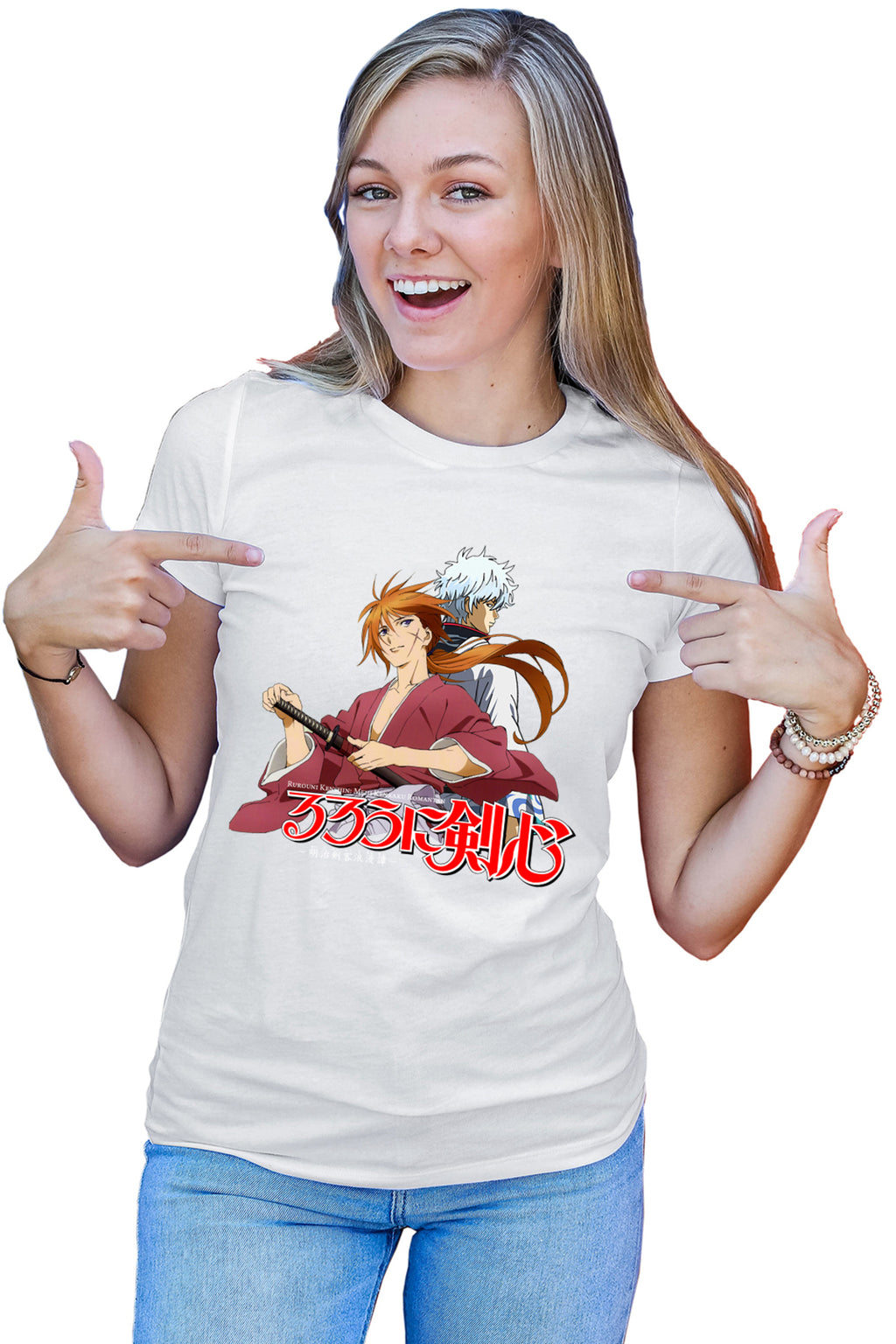 Tricou dama Rurouni Kenshin Gintoki Kenshin Back