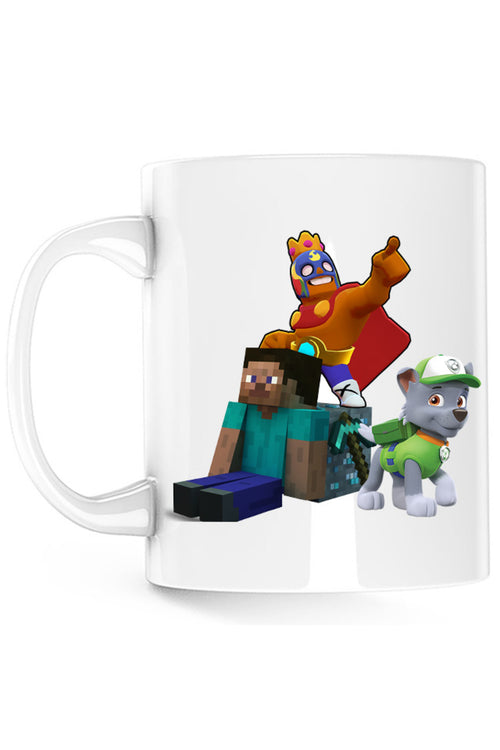 Cana Brawl Stars Player Minecraft Diamond Cube Paw Patrol Rocky, alba, 330 ml