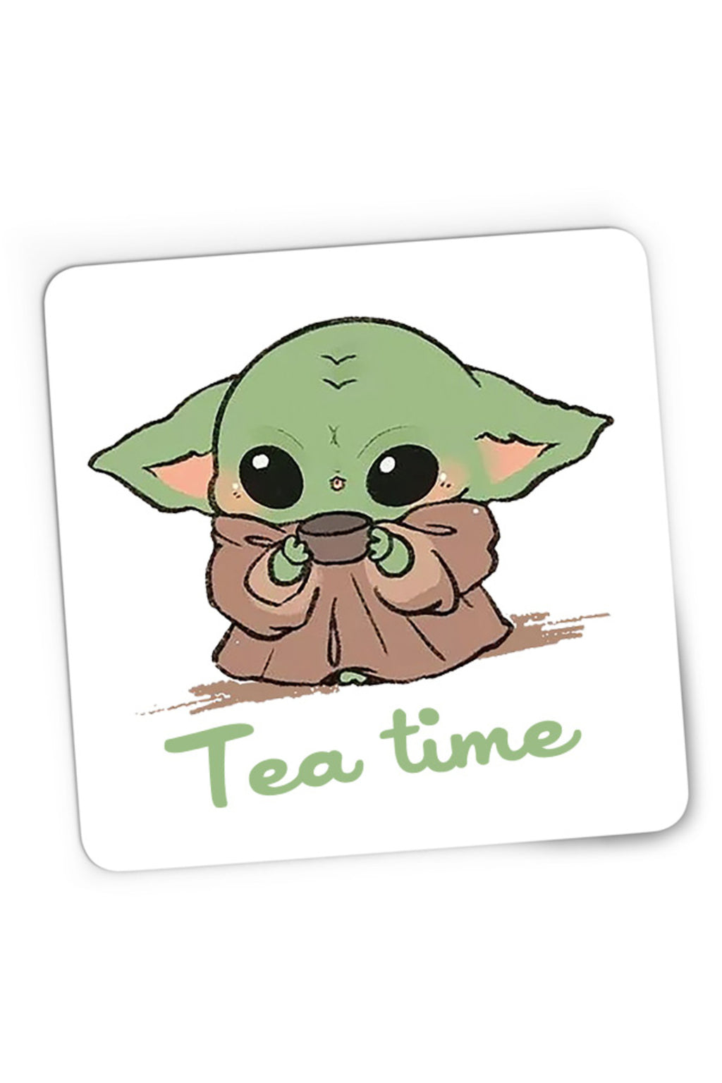 Mousepad Gaming Baby Yoda Tea Time Drink Coffee, 21x19 cm
