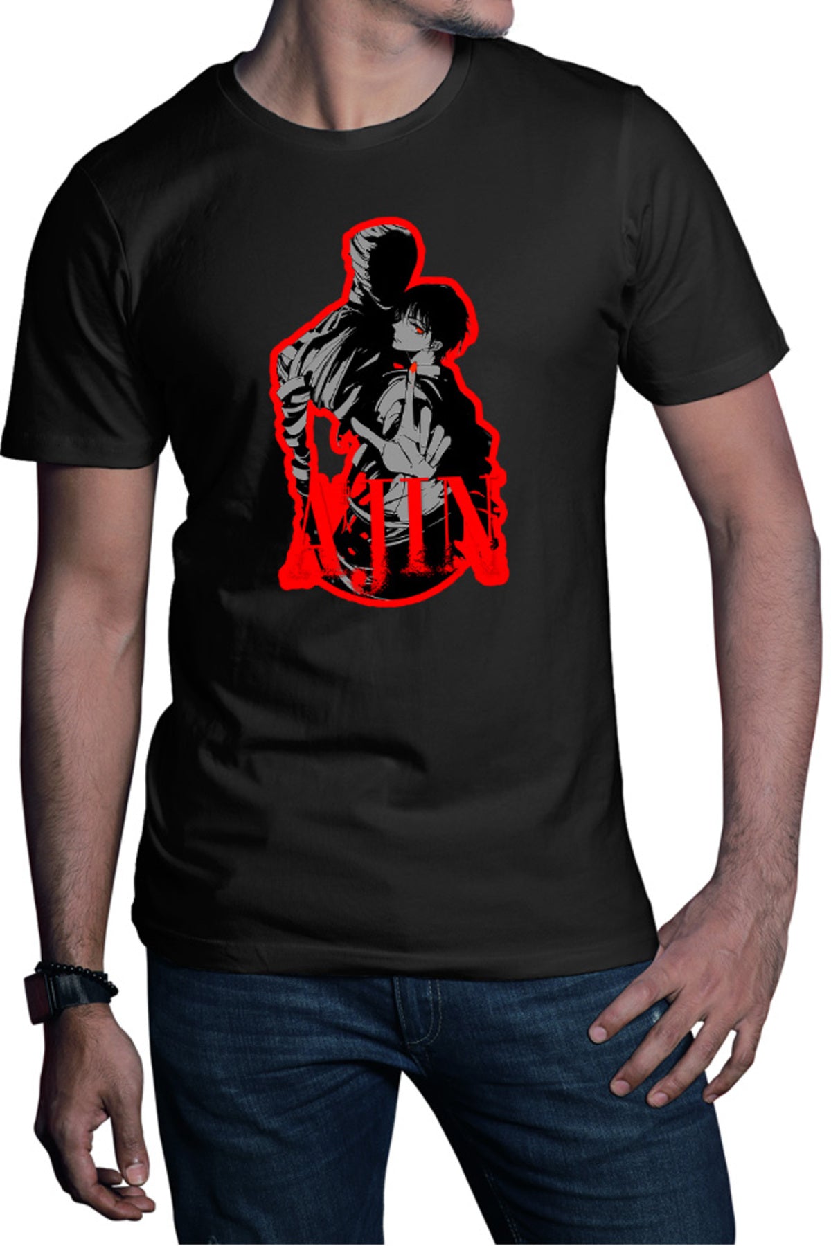Tricou barbati Ajin Nagai Kei Gore Paranormal Horror Anime