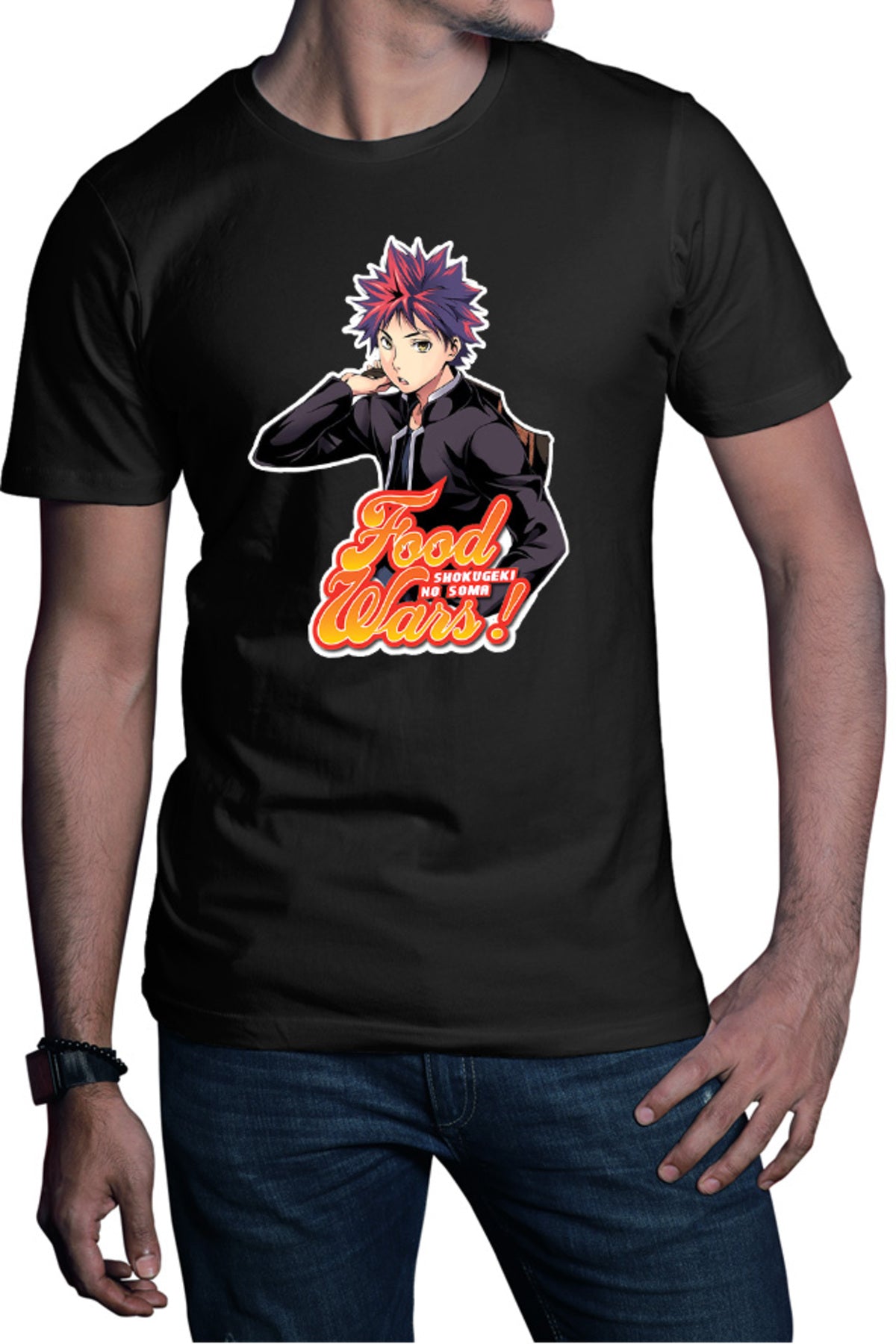 Tricou barbati Food Wars Souma Student Style Action Shokugeki