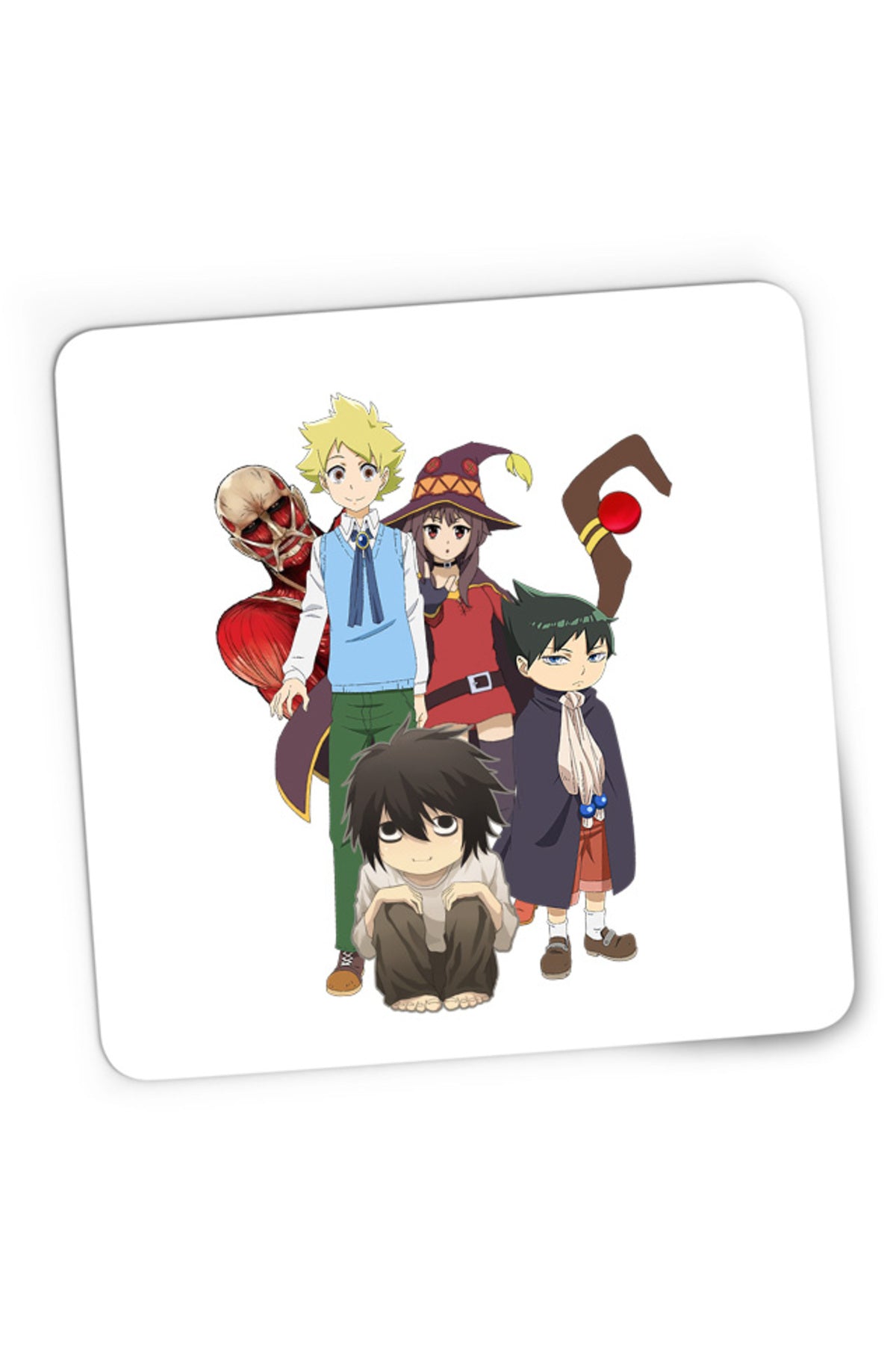 Mousepad Gaming Muhyo Roji Taro AOT Collosal Titan Konosuba Megumi Death Note, 21x19 cm