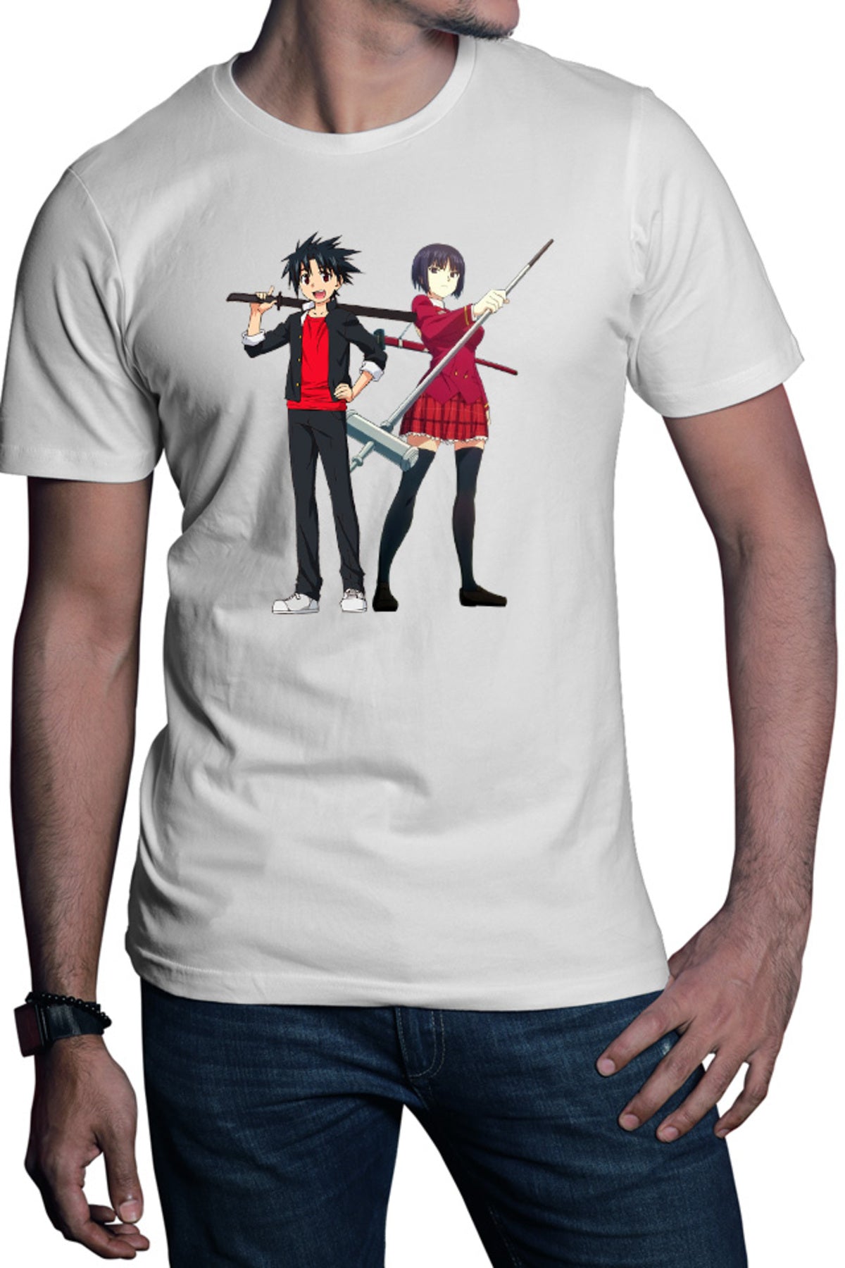 Tricou barbati UQ Holder Touta Orte Kataka Fighters School Uniform Slice of Life