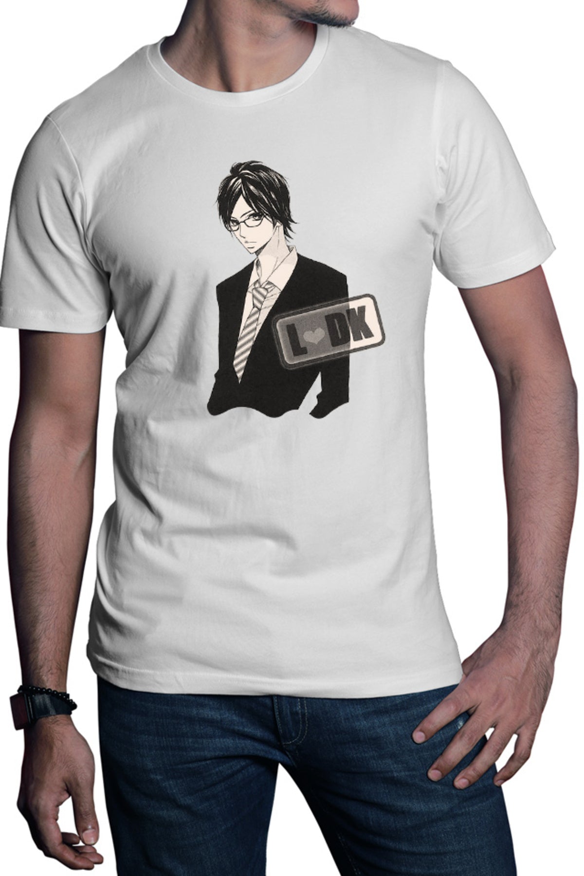 Tricou barbati LDK Shuusei Glasses Elegant Romance Anime