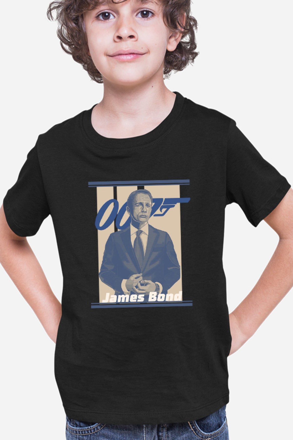 Tricou copii James Bond Sean Connery No Time to Die Illustration