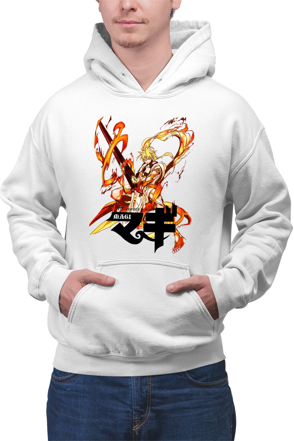 Hanorac barbati Magi The Labyrinth of Magic Alibaba Fire Sword